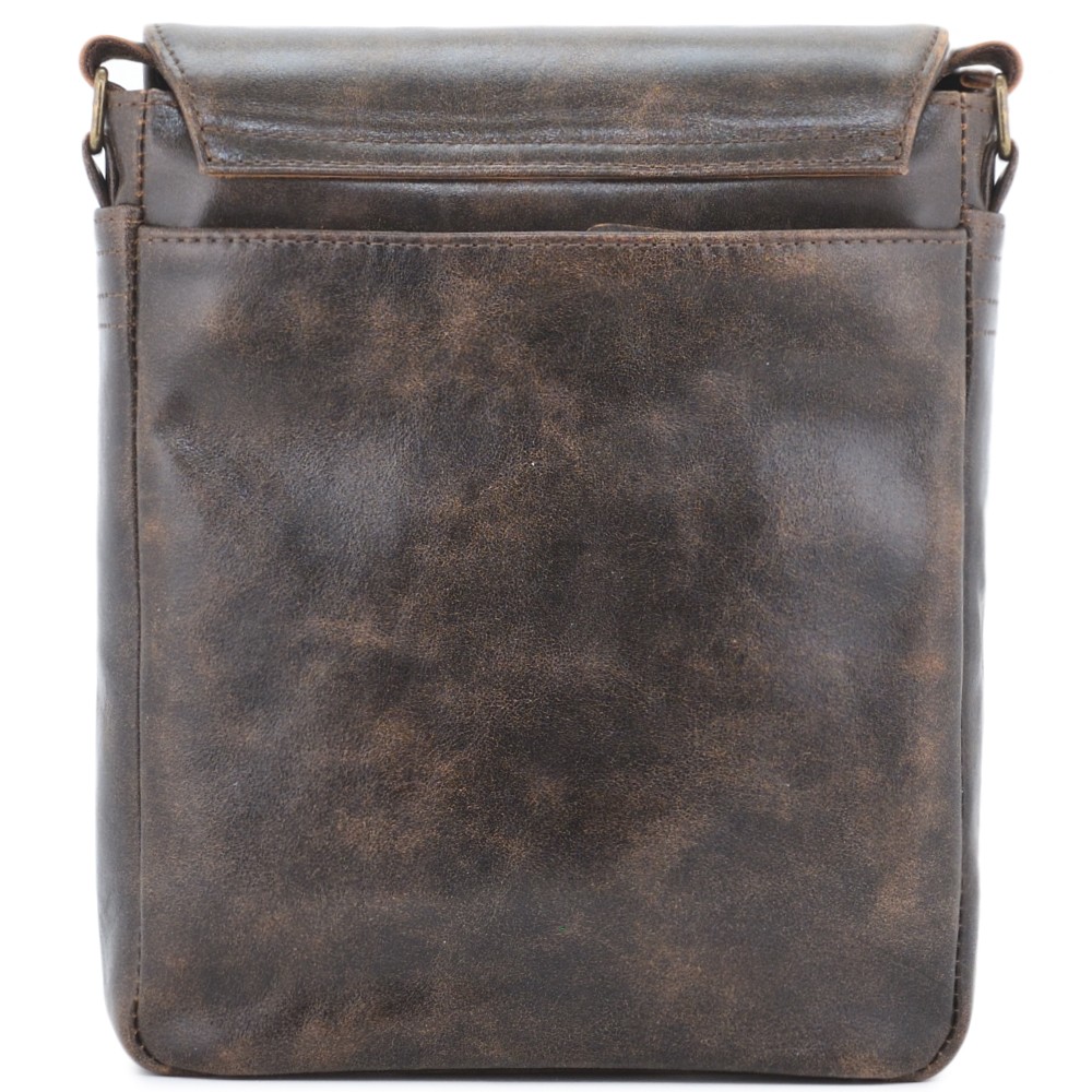  Мужская кожаная сумка "Вильнюс" (коричневая наппа) 