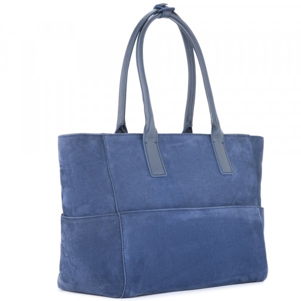 Кожаная женская сумка "Калипсо" (синяя). фото 1