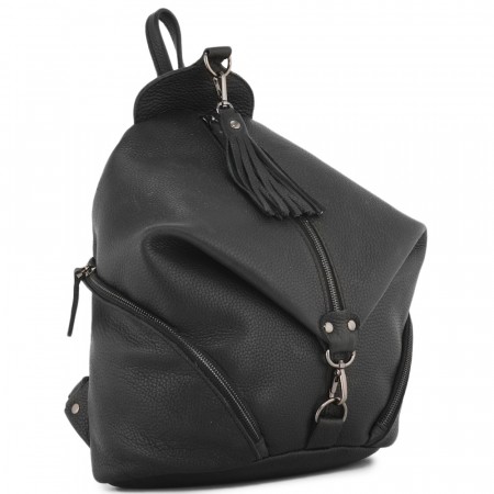 Женский кожаный рюкзак "Афродита" (фактура черный)