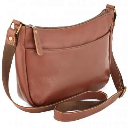 Женская кожаная сумка "Нева" (коньяк)