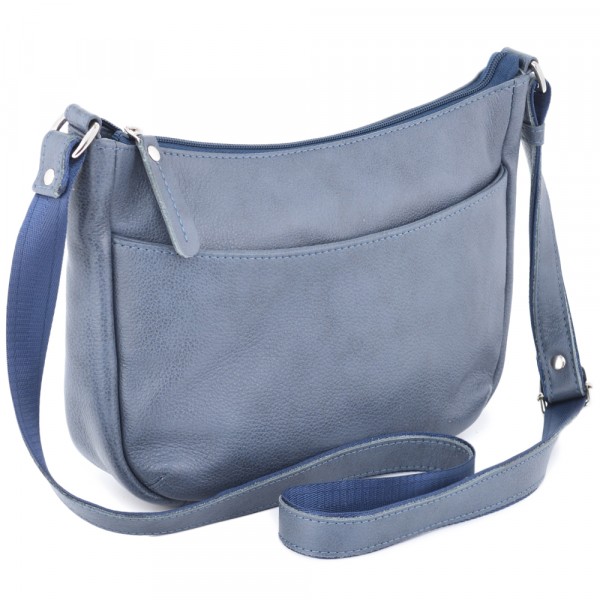 Женская кожаная сумка "Нева" (джинс). фото 1