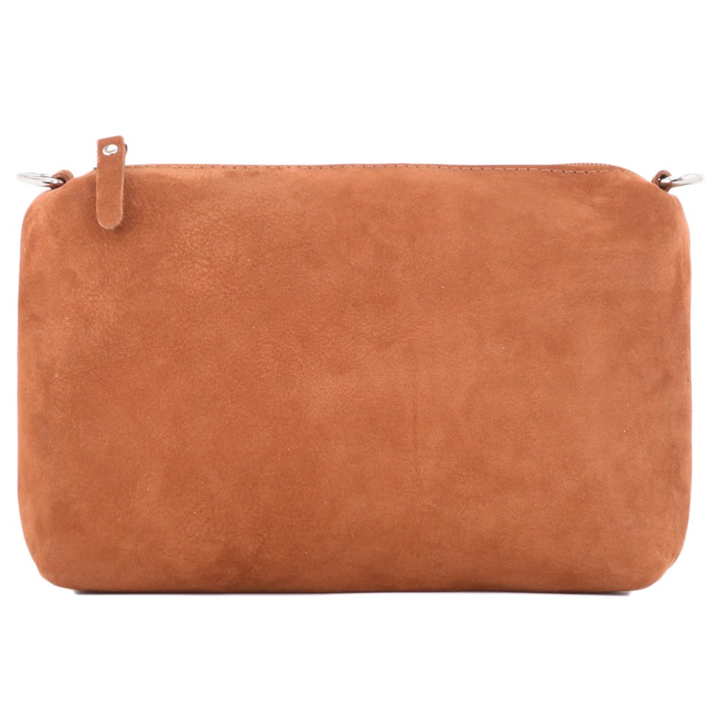 Кожаная косметичка "Лорен" (рыжая)