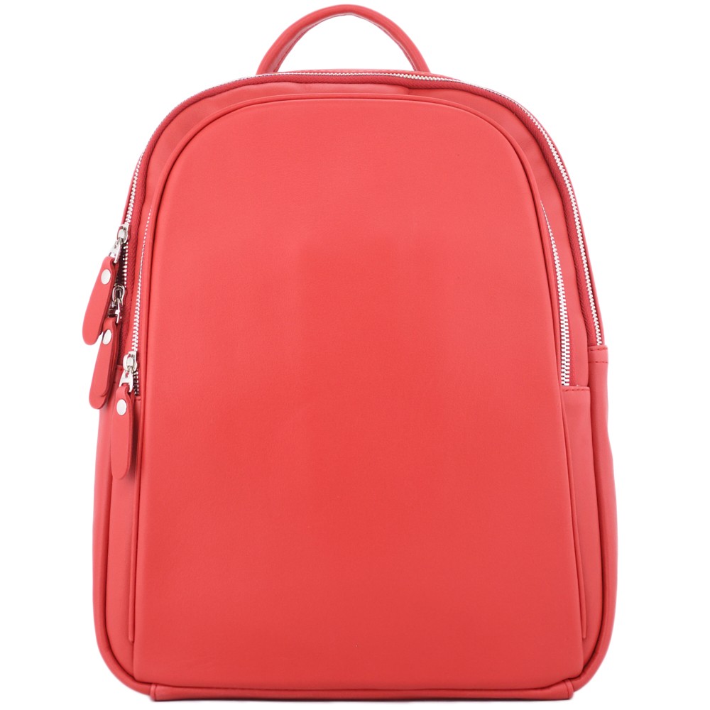 Кожаный рюкзак "Рамона" (красный)