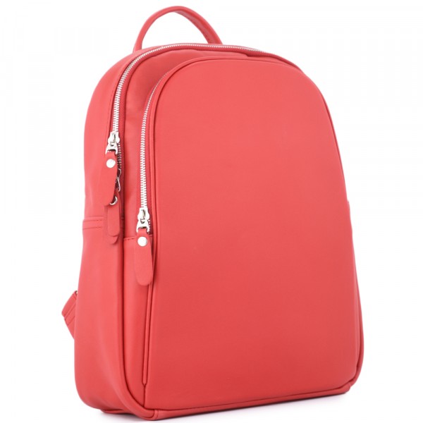 Кожаный рюкзак "Рамона" (красный). фото 1