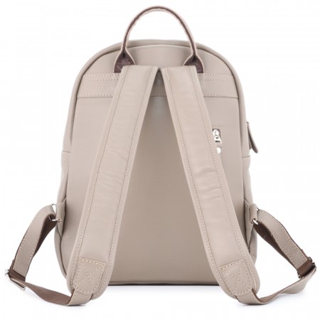 Кожаный рюкзак "Рамона" (бежевый)