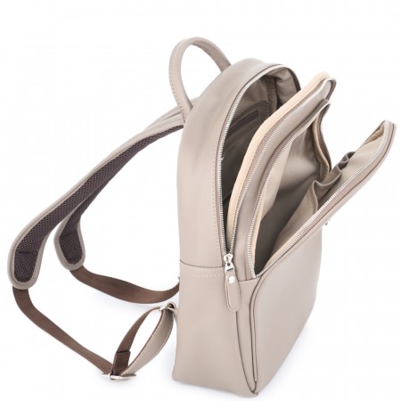 Кожаный рюкзак "Рамона" (бежевый)