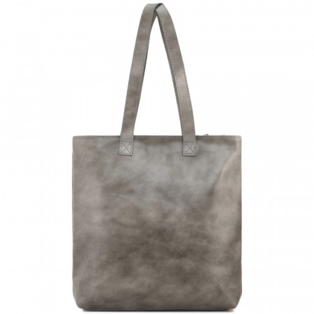 Кожаная сумка-рюкзак "Ривьера" (серая)