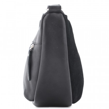 Женская кожаная сумка "Ладога" (черная)