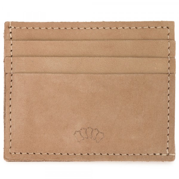  Кожаный картхолдер "Вавилон" (бежевый нубук). фото 1