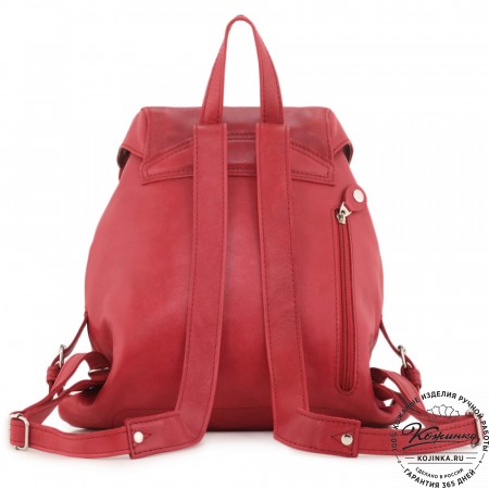  Женский кожаный рюкзак "Паулина" (малина) 