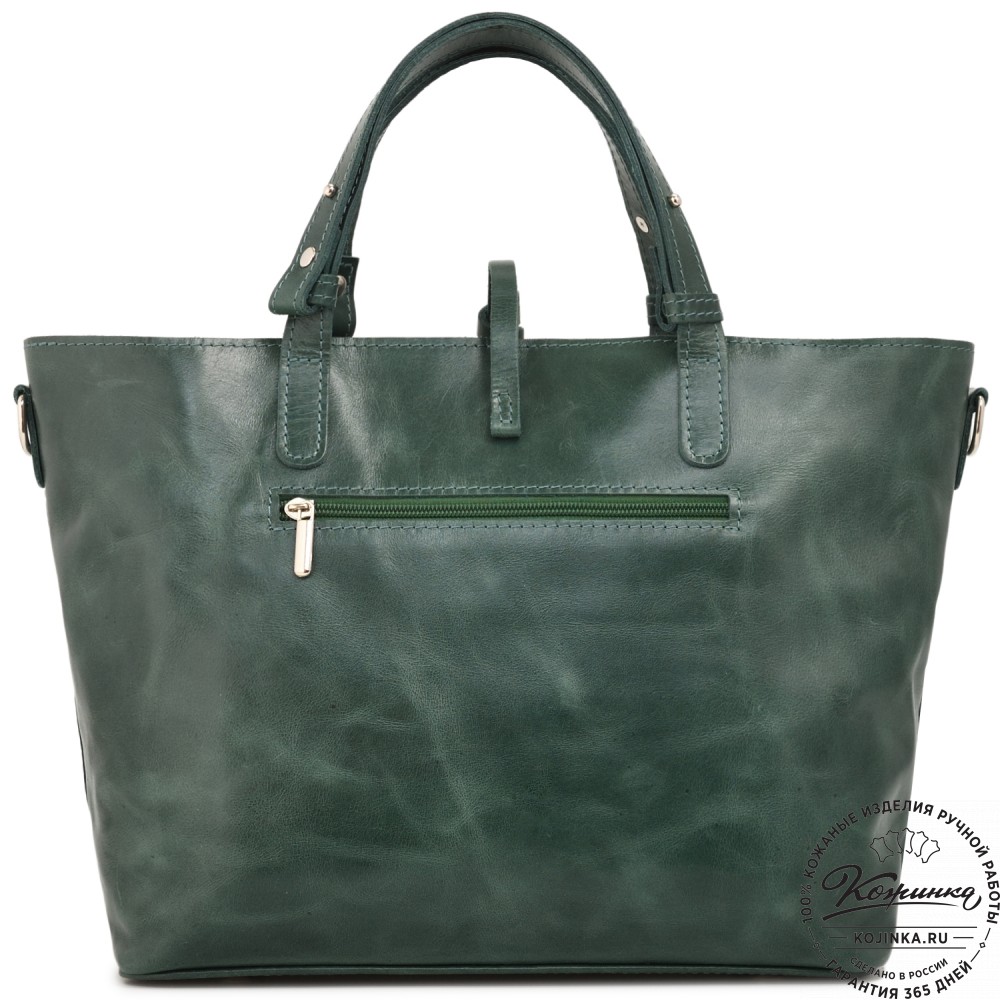 Кожаная женская сумка "Дриада" (зеленая)
