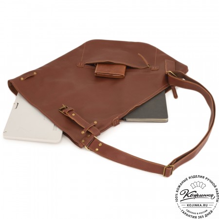 Кожаный рюкзак "Селена" (коньяк)