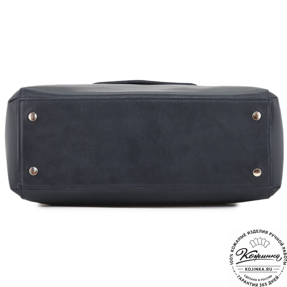 Женская кожаная сумка "Сильвия" (синяя)