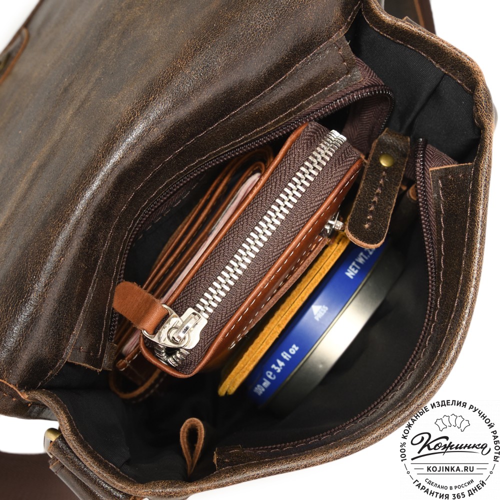 Кожаная сумка "Митчел мини" (коричневая наппа)