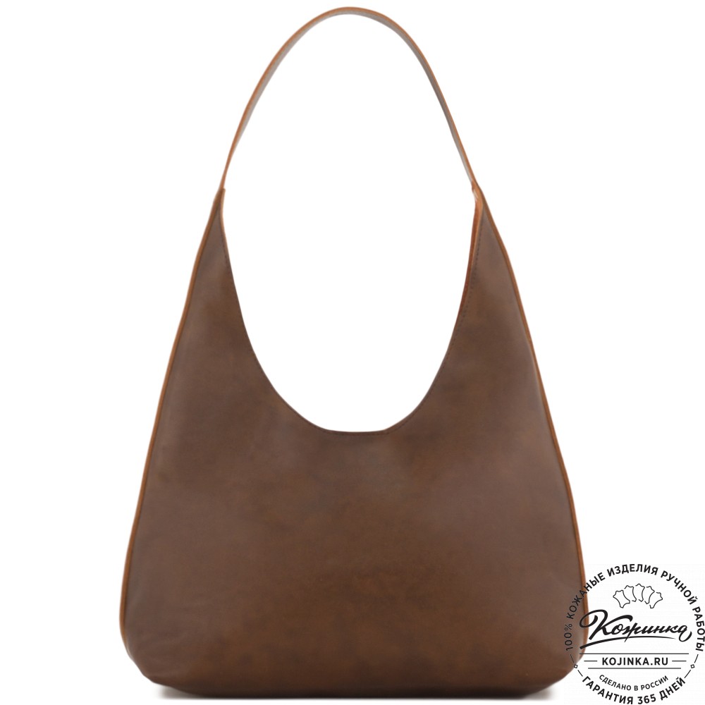 Женская кожаная сумка-шоппер "Ямайка" (коричневая) 