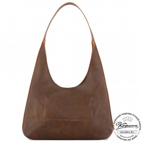 Женская кожаная сумка-шоппер "Ямайка" (коричневая) 
