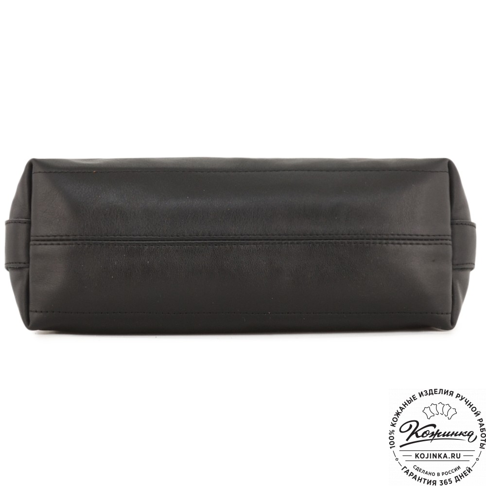 Женская кожаная сумка-шоппер "Ямайка" (черная) 