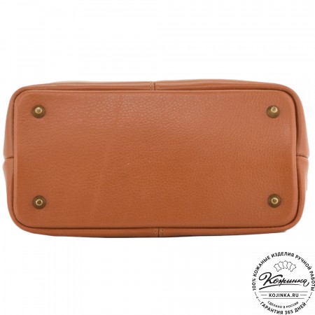 Женская кожаная сумка "Долорес" (рыжий)