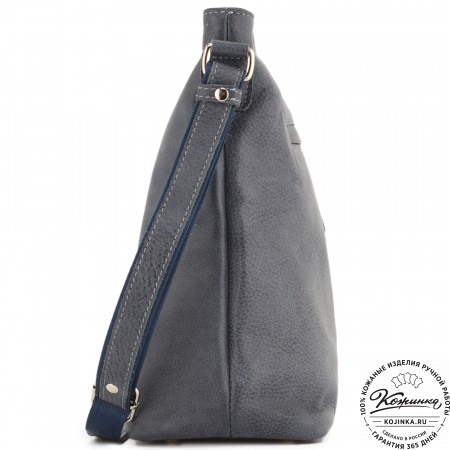 Женская кожаная сумка "Долорес" (джинс)