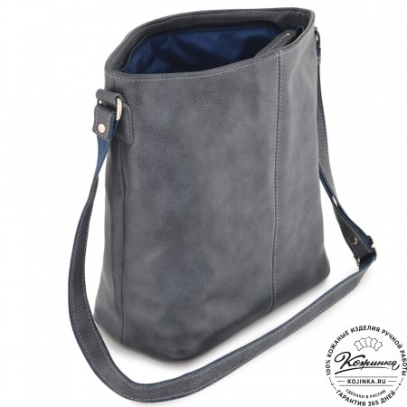 Женская кожаная сумка "Долорес" (джинс)