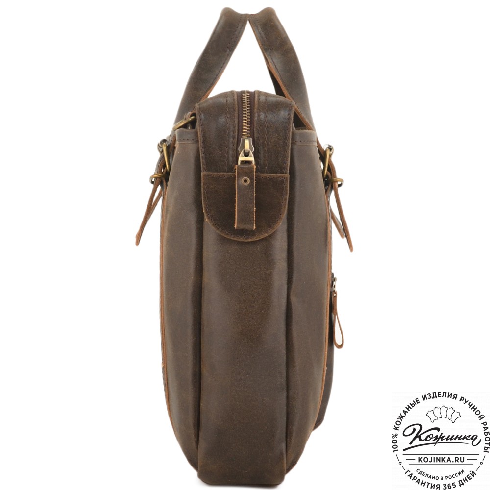 Кожаная деловая сумка "Доминик" (коричневая наппа)