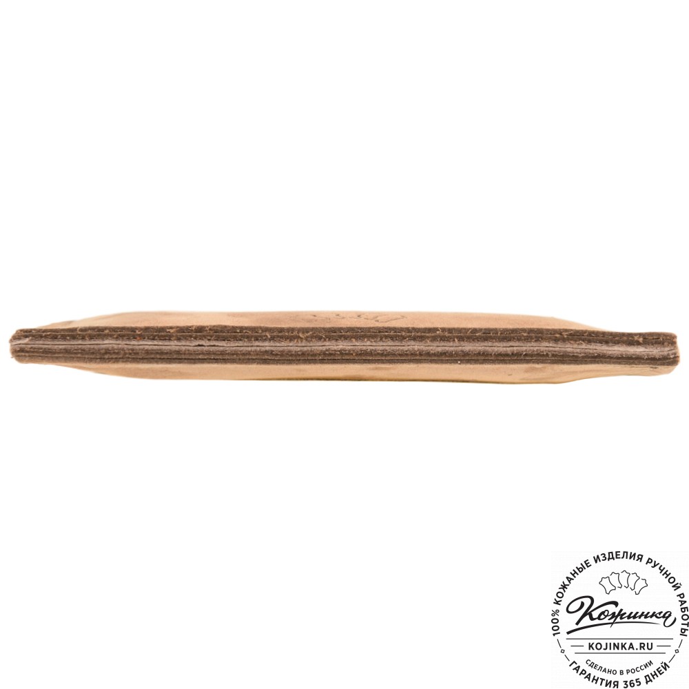  Кожаный картхолдер "Вавилон" (бежевый нубук)