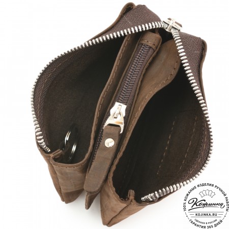 Кожаный кошелек "Солярис" (коричневый крейзи)