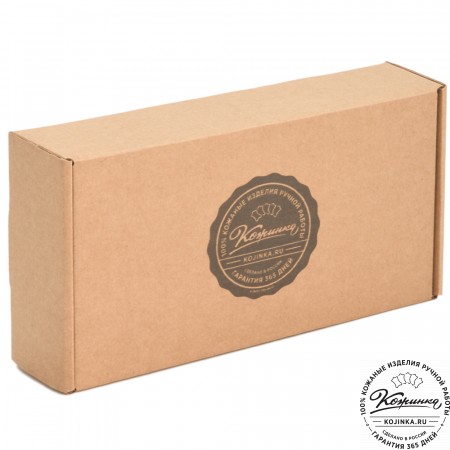 Кожаная косметичка "Лорен" (рыжая)