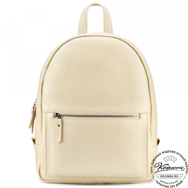 Кожаный рюкзак "Джессика" (бежевый). фото 1