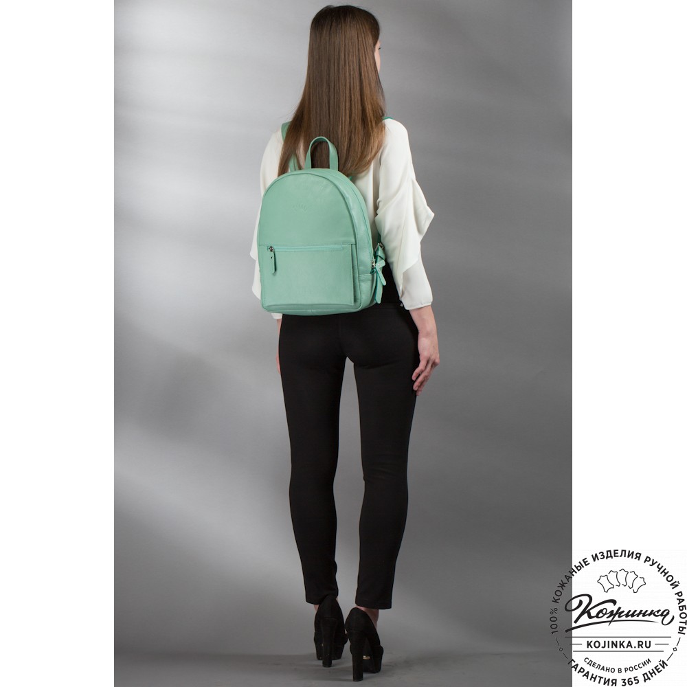 Кожаный рюкзак "Джессика" (мятный)