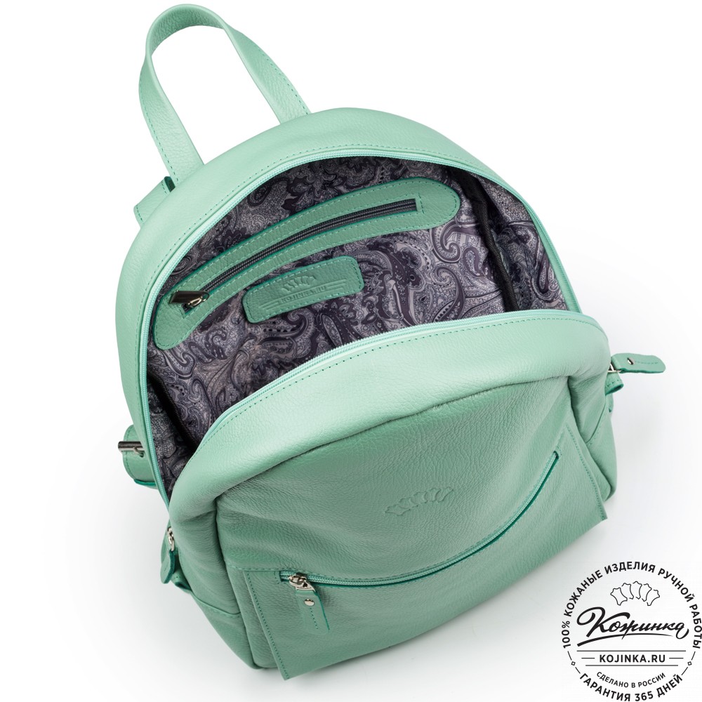 Кожаный рюкзак "Джессика" (мятный)