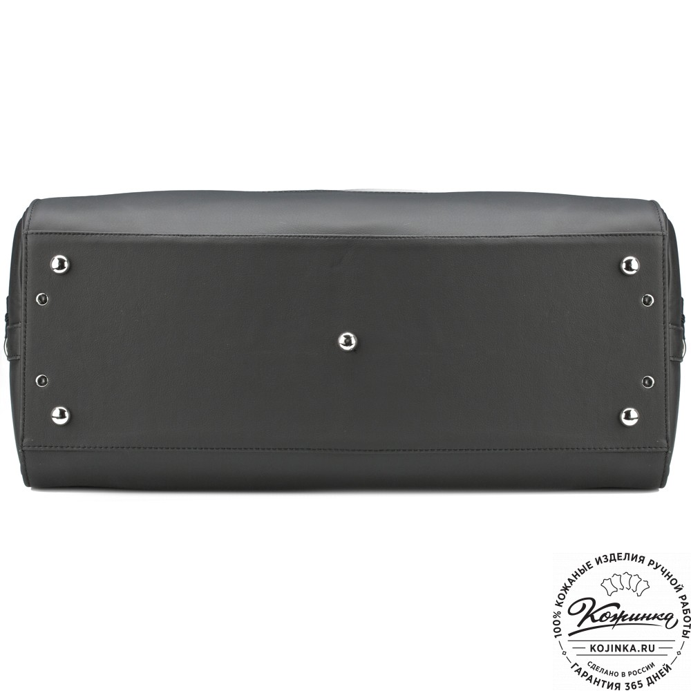 Кожаный дорожный саквояж "Гарри" (чёрный)