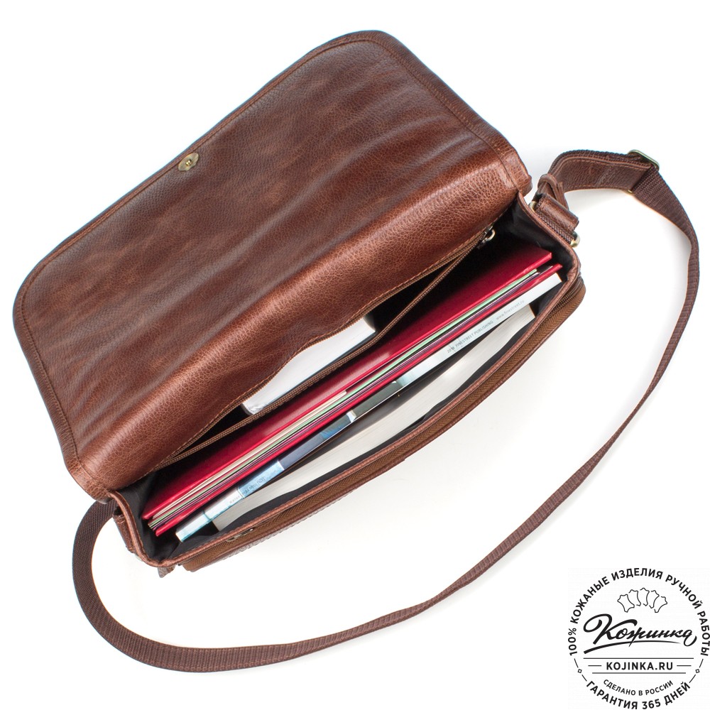 Кожаная сумка "Риана" (светло-коричневая)