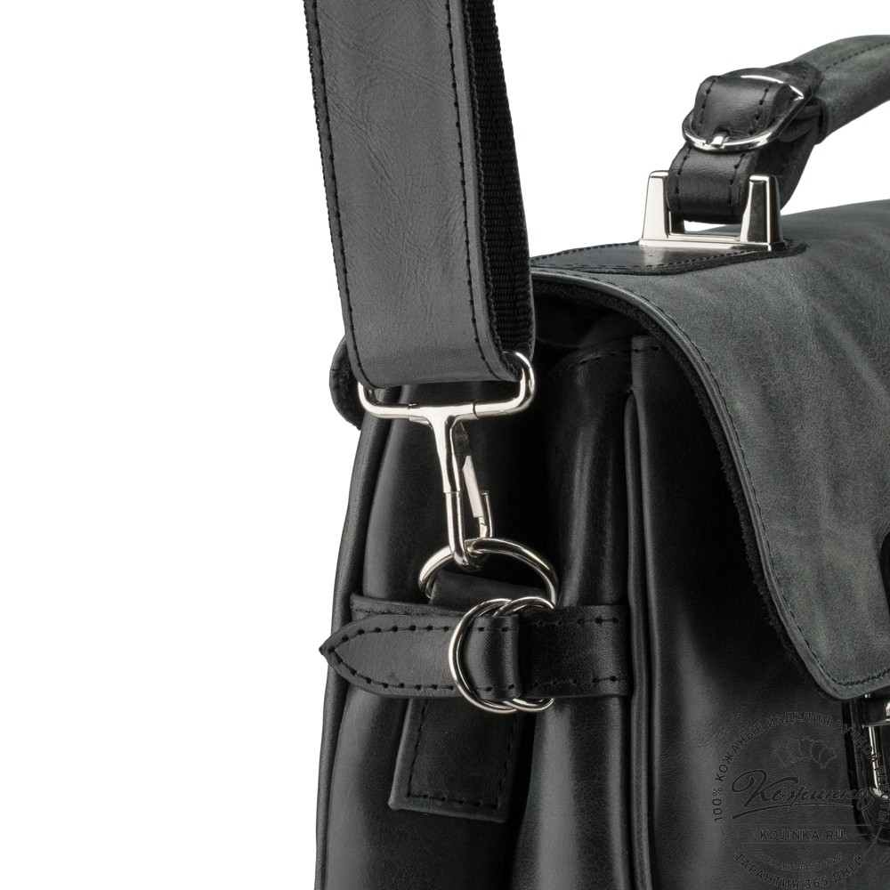 Кожаный портфель "Сталкер" (черный антик)