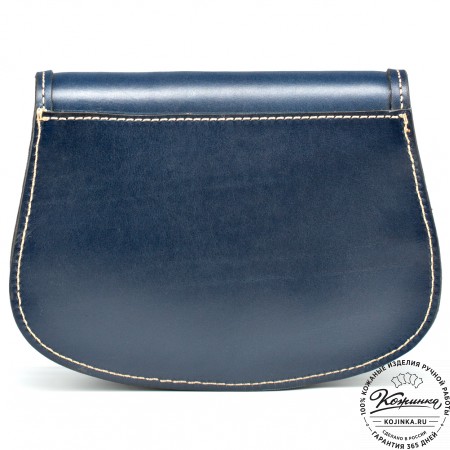 Женская кожаная сумка "Вивьен" (синяя)