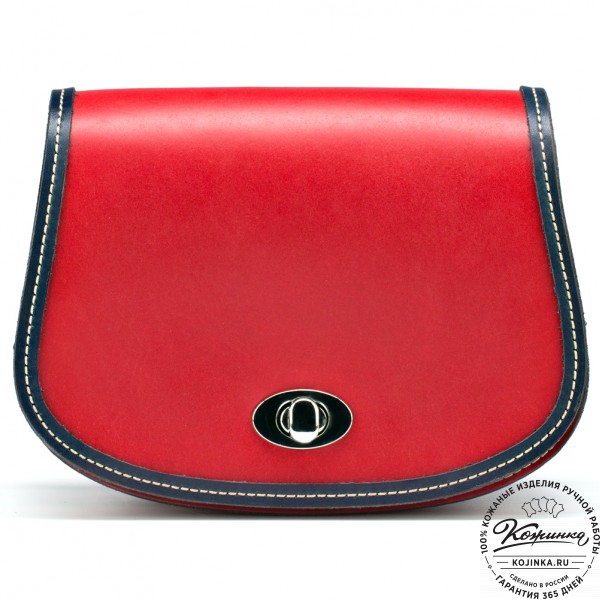Женская кожаная сумка "Вивьен" (красная). фото 1