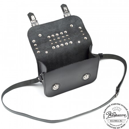 Женская кожаная сумка "Наоми" (чёрная)