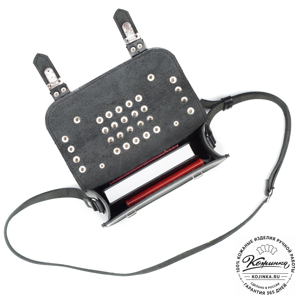 Женская кожаная сумка "Наоми" (чёрная)