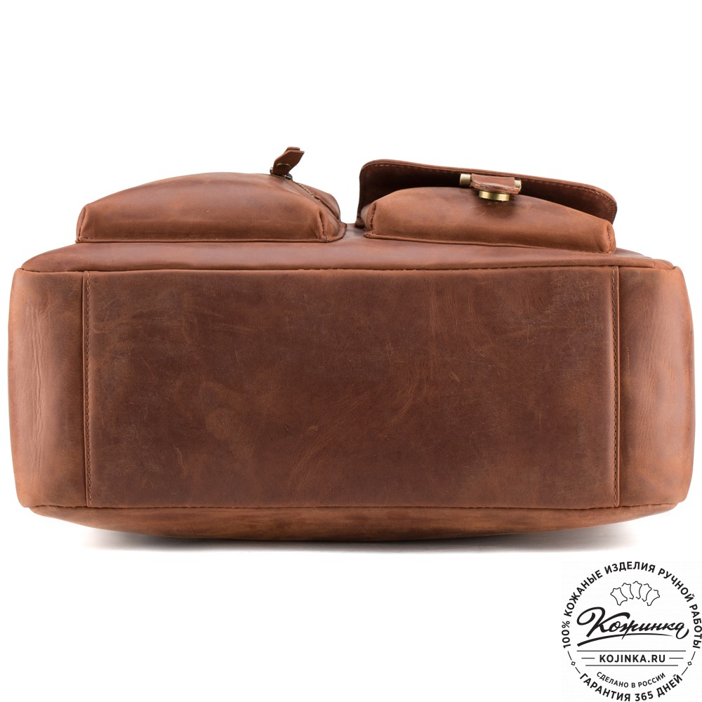 Кожаная деловая сумка "Райли" (коричневый крейзи) 