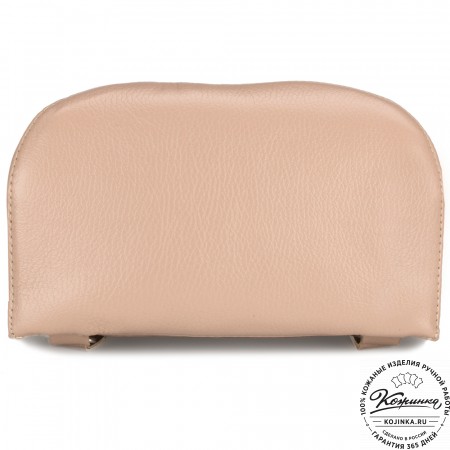 Женский кожаный рюкзак "Ассоль" (пудра)