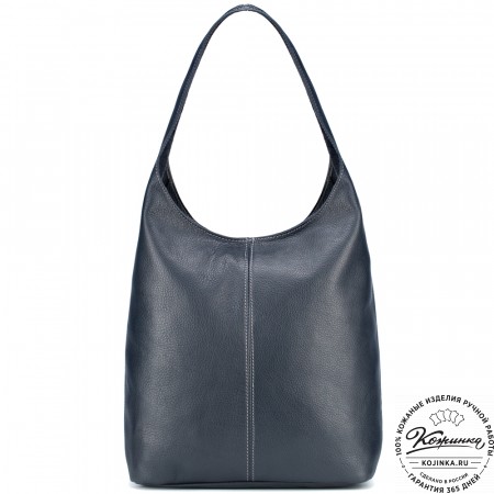Женская кожаная сумка "Винтаж" (синяя) 