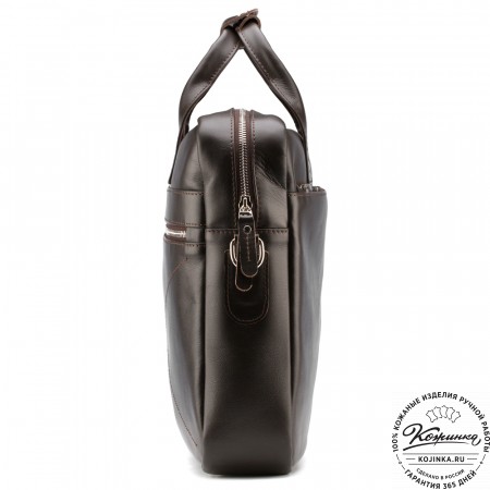 Кожаная деловая сумка "Андерсон" (коричневая) 