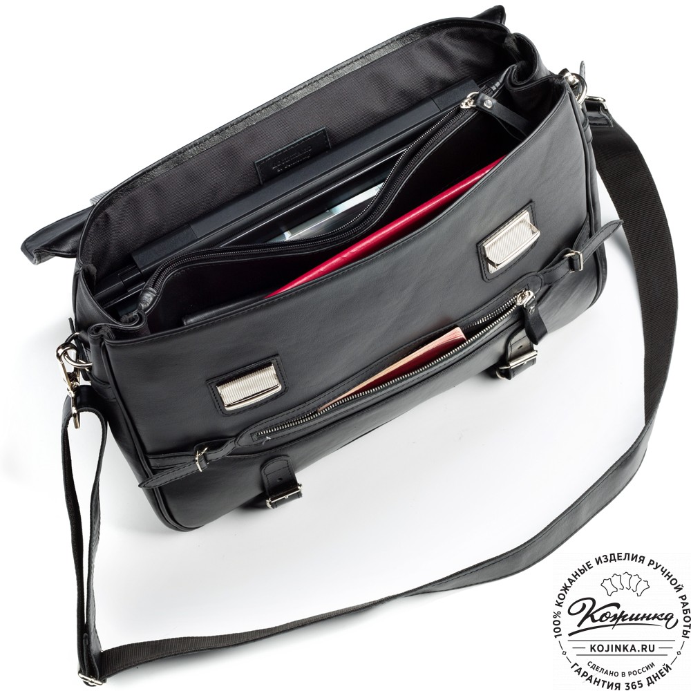 Кожаный портфель "Сталкер" (черный)