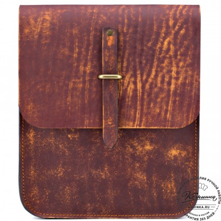 Кожаная сумка через плечо "Казань" (старение) 