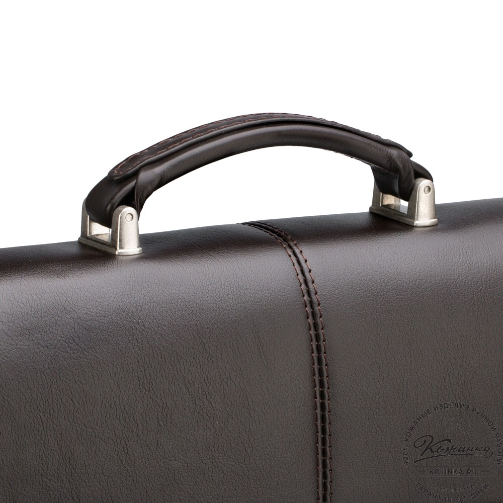 Кожаный портфель "Вильгельм" (тёмно-коричневый)