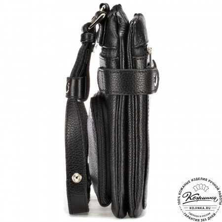 Кожаная сумка "Феликс" (чёрная) 