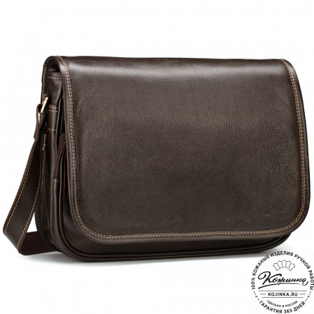 Кожаная сумка "Риана" (тёмно-коричневая)
