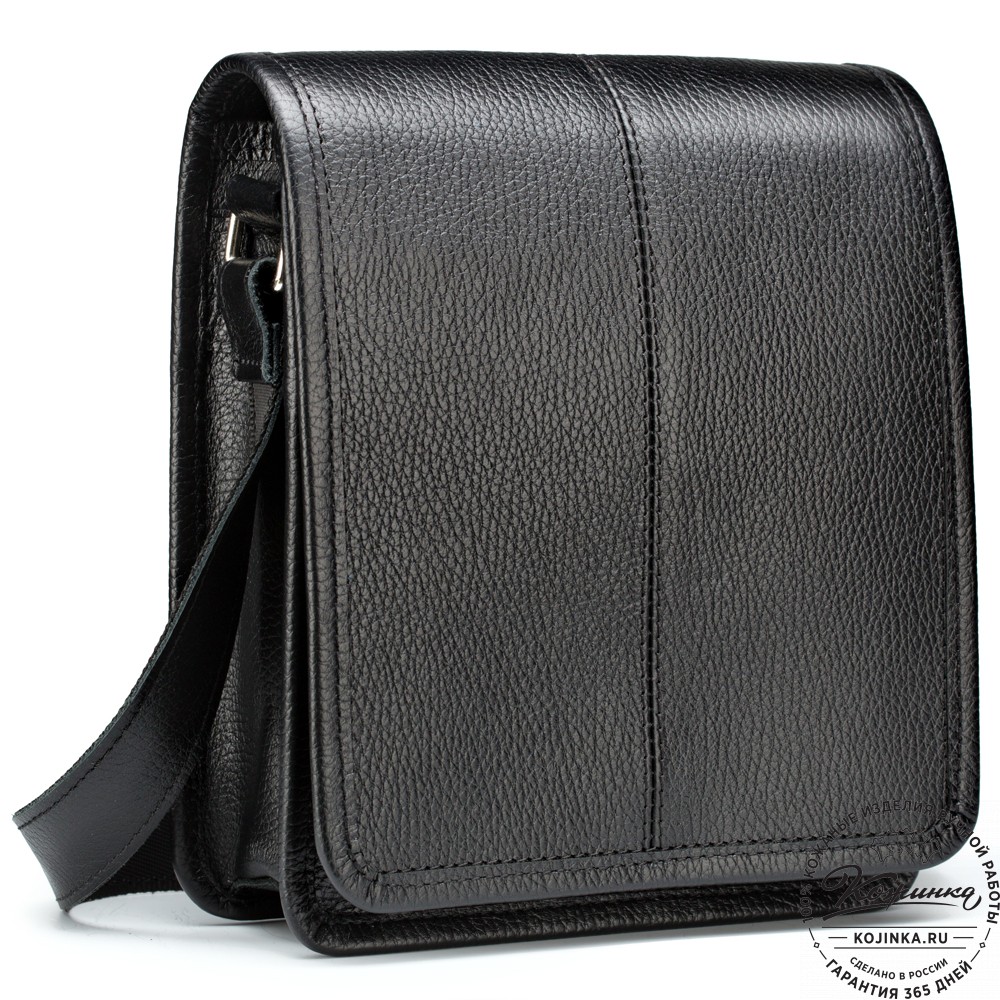 Кожаная сумка "Митчел мини" (чёрная)