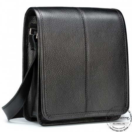 Кожаная сумка "Митчел мини" (чёрная)