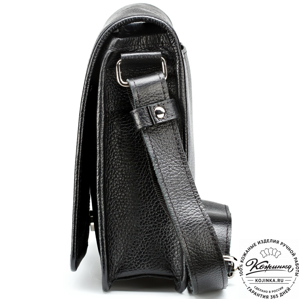 Кожаная сумка "Митчел мини" (чёрная)